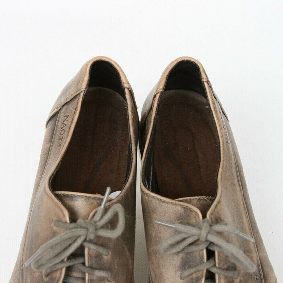 Naot Distressed Brown Wingtip Derby Shoes 38 US 7 main image 5